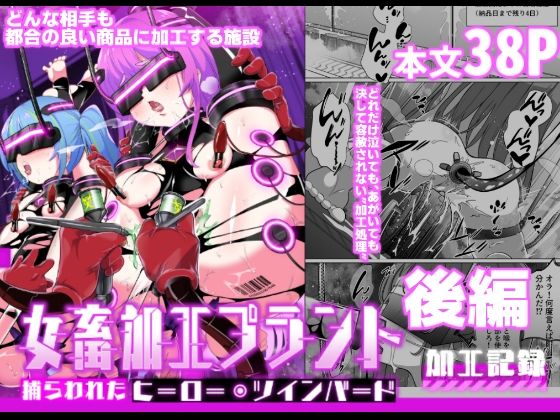 女畜加工プラント 捕らわれたヒーロー・ツインバード加工記録 後編